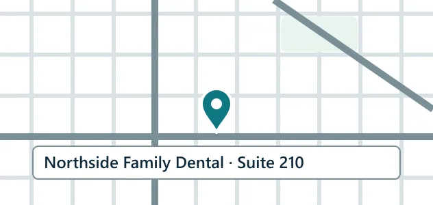 Map showing Northside Family Dental, Suite 210